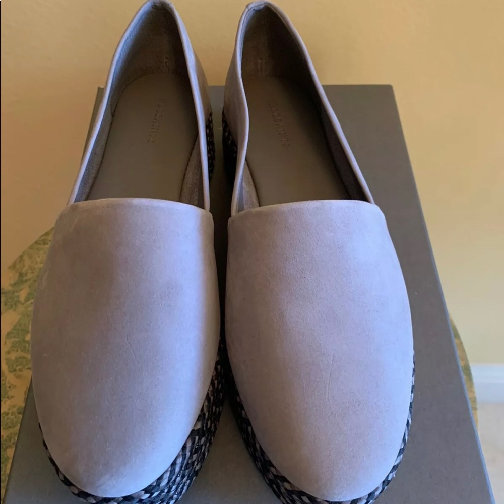 All Saints Gray Bora Platform Wedge 36.